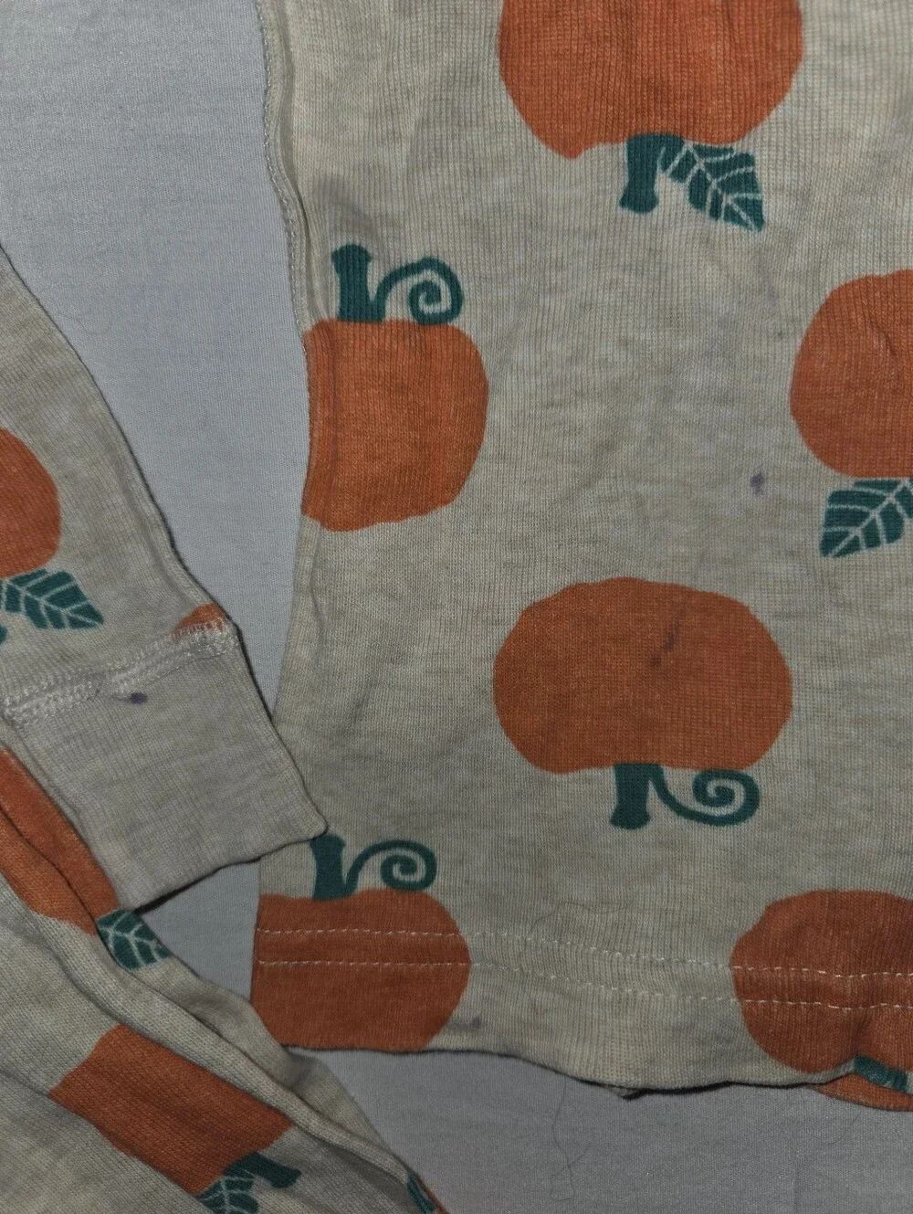 Hanna Andersson Kids Pumpkin Print Pajama Set - Cream & Orange 110/5